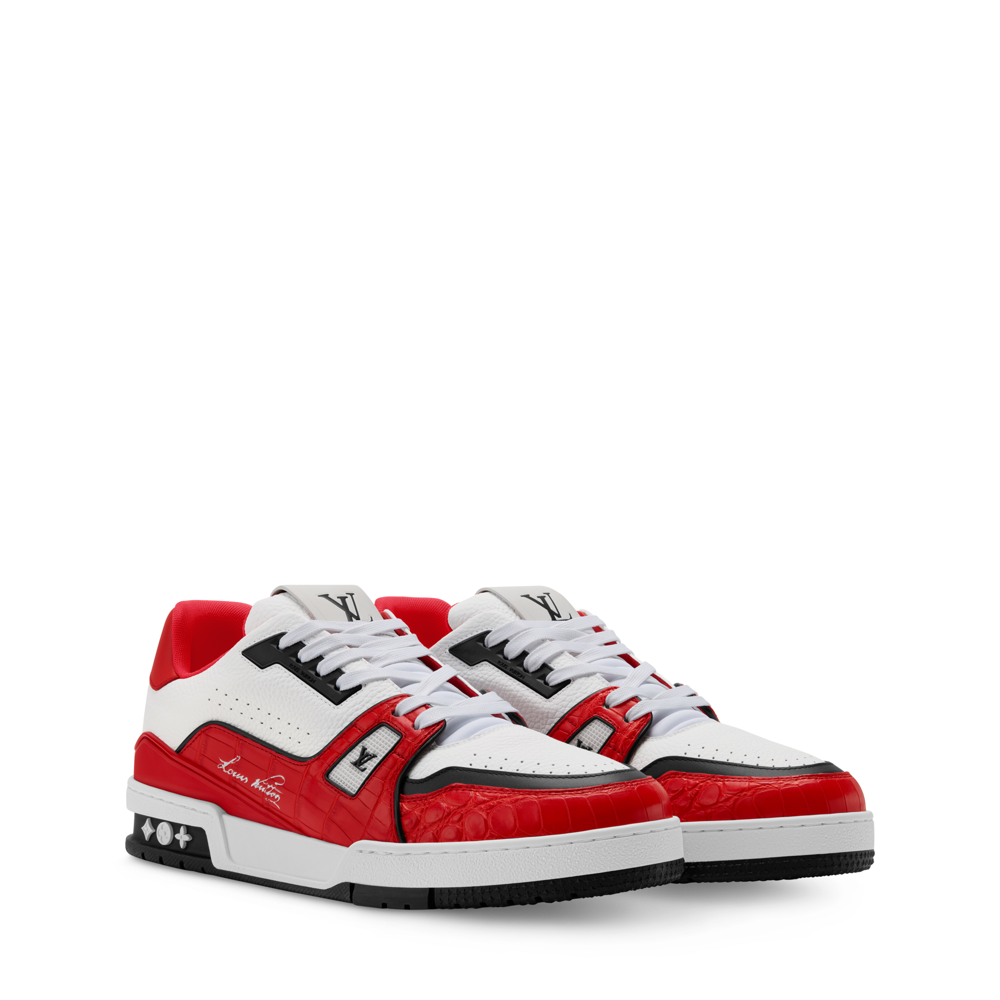 Red LV Trainer Shoes for Men | LOUIS VUITTON ®